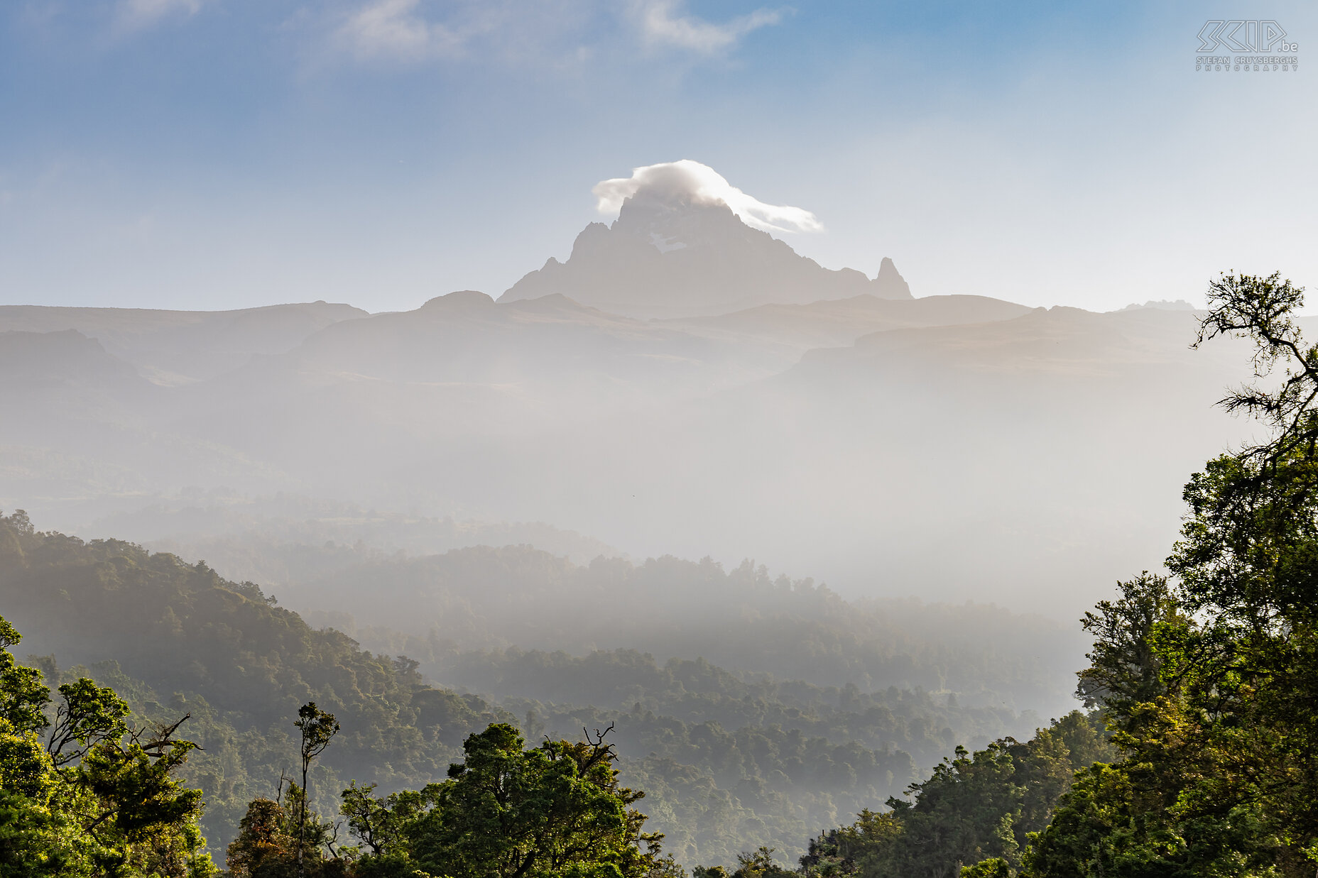 Mount Kenya Mount Kenya or Kirinyaga is the highest mountain in Kenya at 5199 meters. It is the highest mountain in Africa after the Kilimanjaro. The northern slopes of the mountain lie on the equator and surrounding the mountain is a beautiful national park. Stefan Cruysberghs